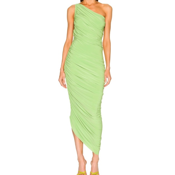 Norma Kamali Diana Gown Gemini Green Small *new with tags* - Picture 3 of 6